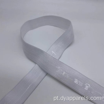 Elastic de malha preta de silicone de 2 cm